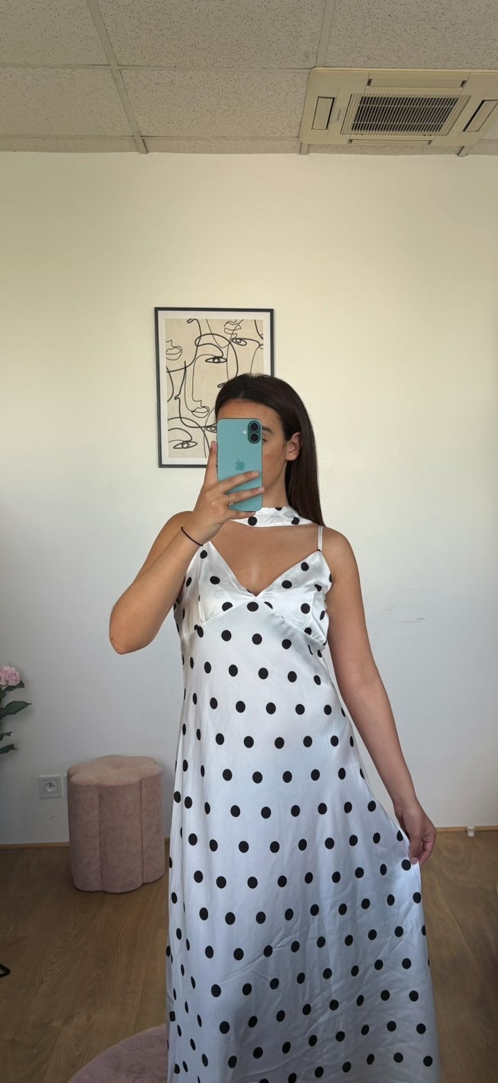 Robe à pois blanche