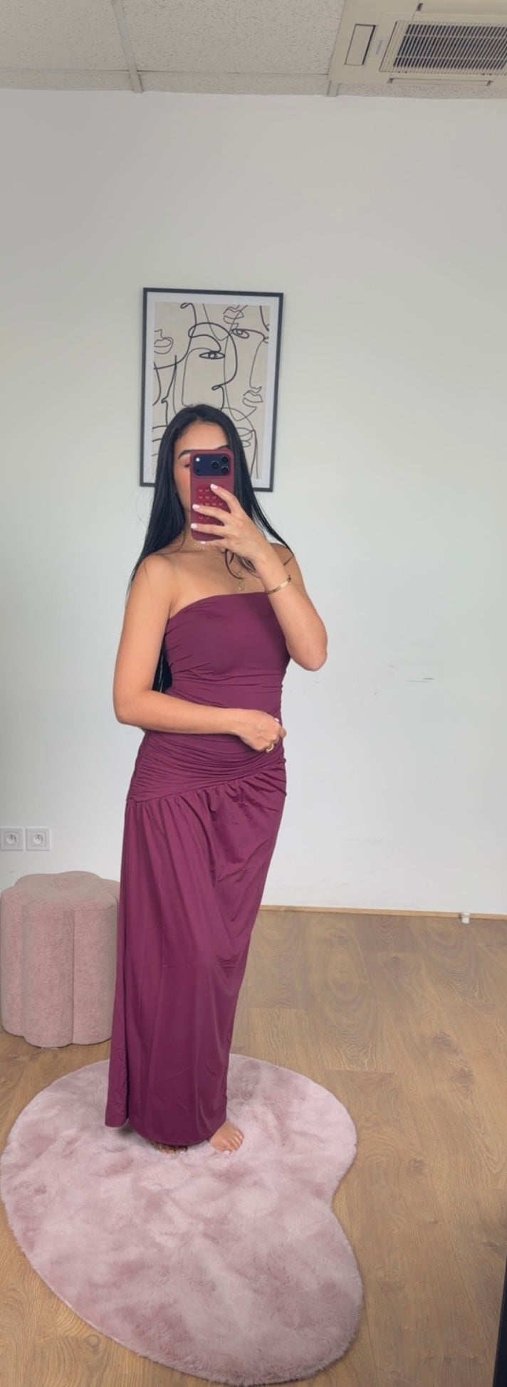 Robe bustier « Linda » Prune