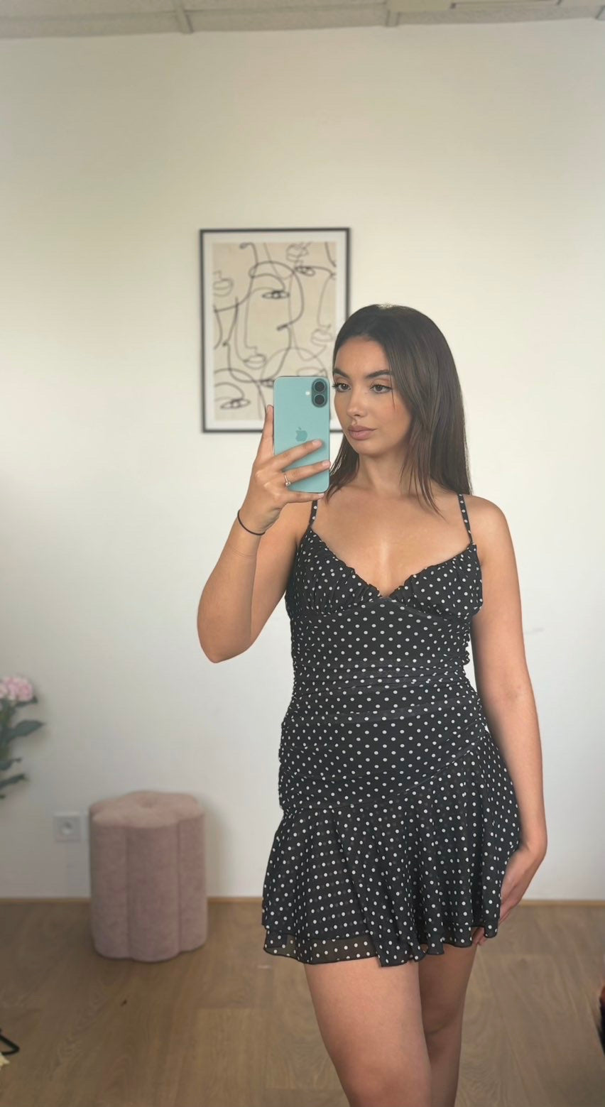 Robe Noire à pois
